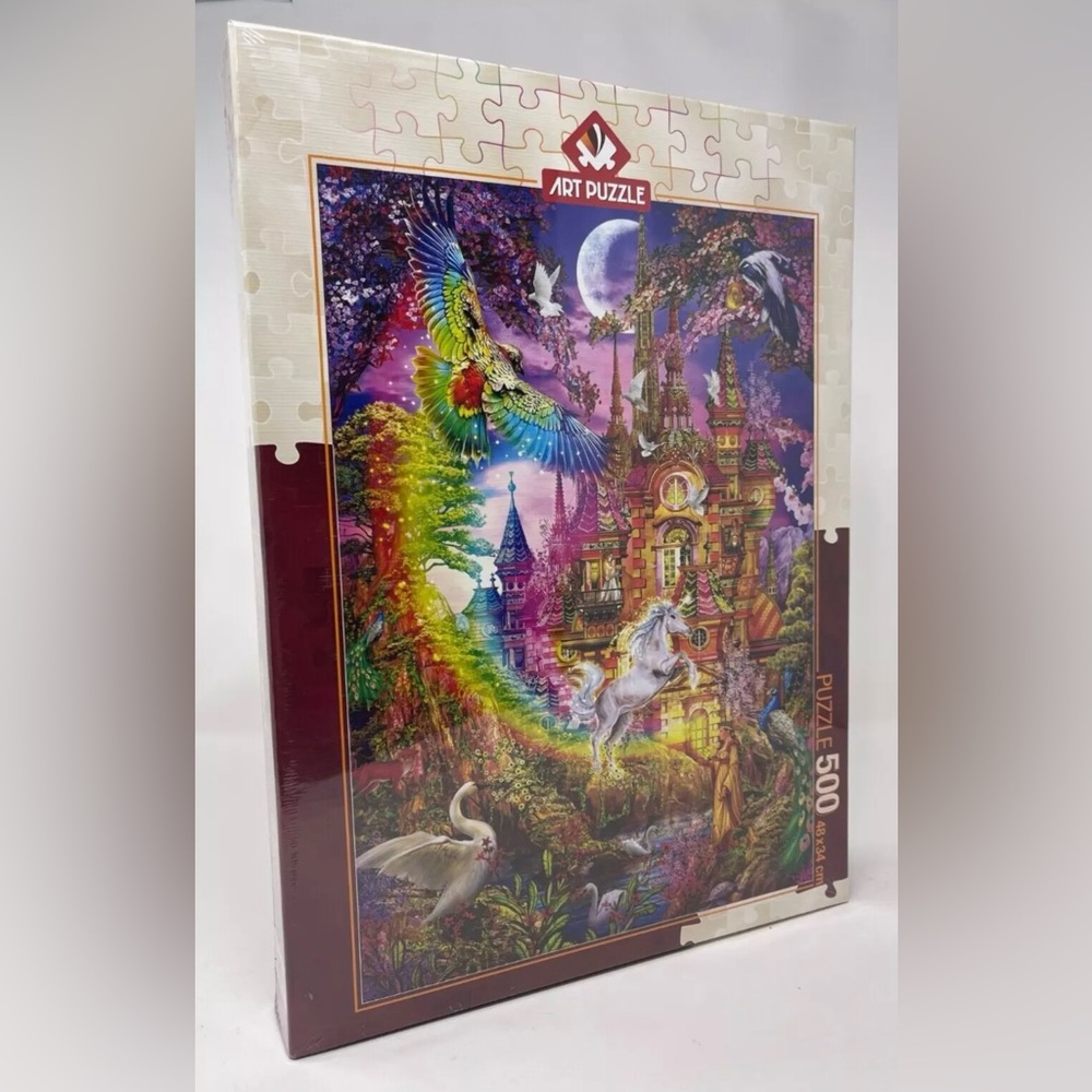 Art Puzzle ~ Rainbow Castle By Ciro Marchetti ~ 500 Piece Puzzle🧩